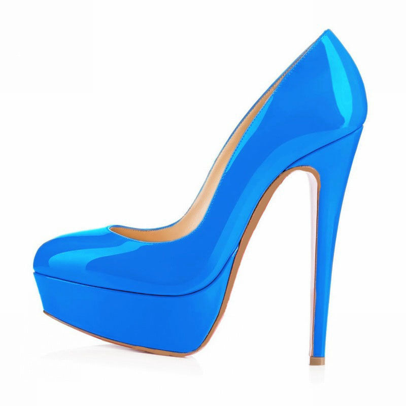 Baotou Round Toe High Heels